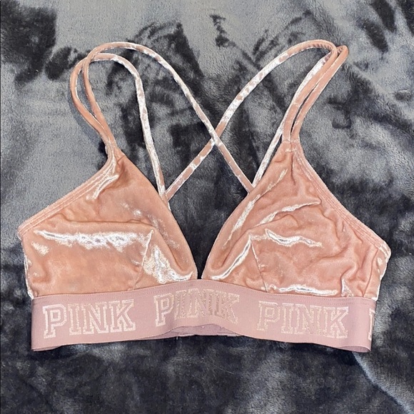 PINK velvet bralette💜💜